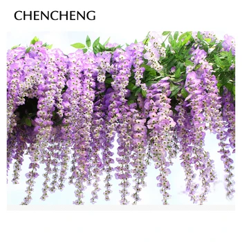 CHENCHENG 12 Pieces / Lot Artificial Flowers Silk Wisteria Fake Flower Wall Hanging Party Romantic wedding Home Fall Decor
CHENCHENG 12 Pieces / Lot Artificial Flowers Silk Wisteria Fake Flower Wall Hanging Party Romantic wedding Home Fall Decor