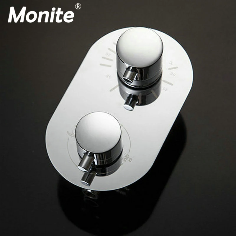 Monite Bathroom Thermostatic Control Valve Shower Mixer Tap Faucet Wall Mount Bathroom Shower
Monite Bathroom Thermostatic Control Valve Shower Mixer Tap Faucet Wall Mount Bathroom Shower