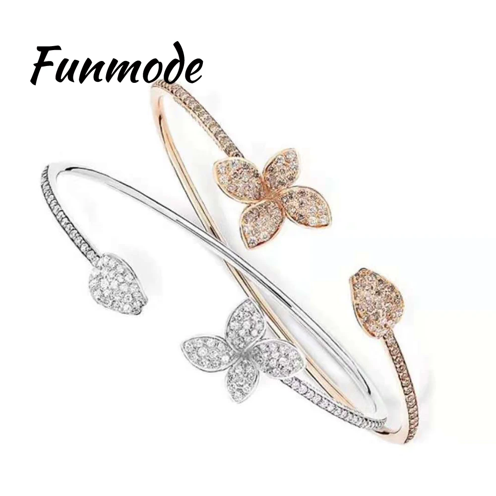 Funmode Luxury Design AAA Cubic Zirconia Pave Big Delicate Bangles Leaf Flower Shaped Open Hand Cuff Bangle for Women F001B
Funmode Luxury Design AAA Cubic Zirconia Pave Big Delicate Bangles Leaf Flower Shaped Open Hand Cuff Bangle for Women F001B