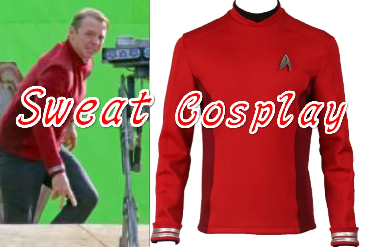 Star Trek Beyond Scotty Costume Engineer Crewman Uniform Cosplay Costume Red Shirt Free Badge
Star Trek Beyond Scotty Costume Engineer Crewman Uniform Cosplay Costume Red Shirt Free Badge