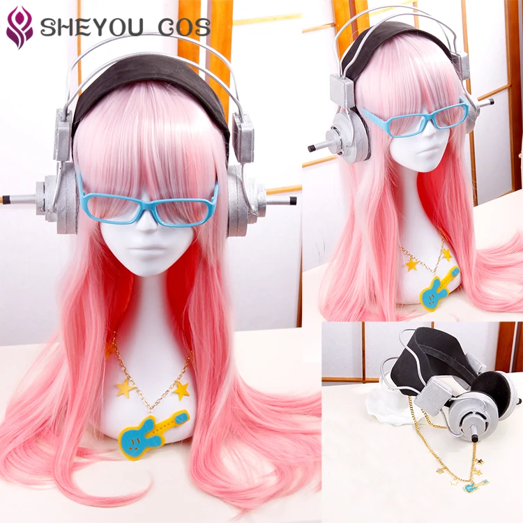 Supersonico Super Sonico 60cm Long Pink Ombre Hair With Headphone Prop Heat Resistant Cosplay Costume Wig + Toy headset
Supersonico Super Sonico 60cm Long Pink Ombre Hair With Headphone Prop Heat Resistant Cosplay Costume Wig + Toy headset