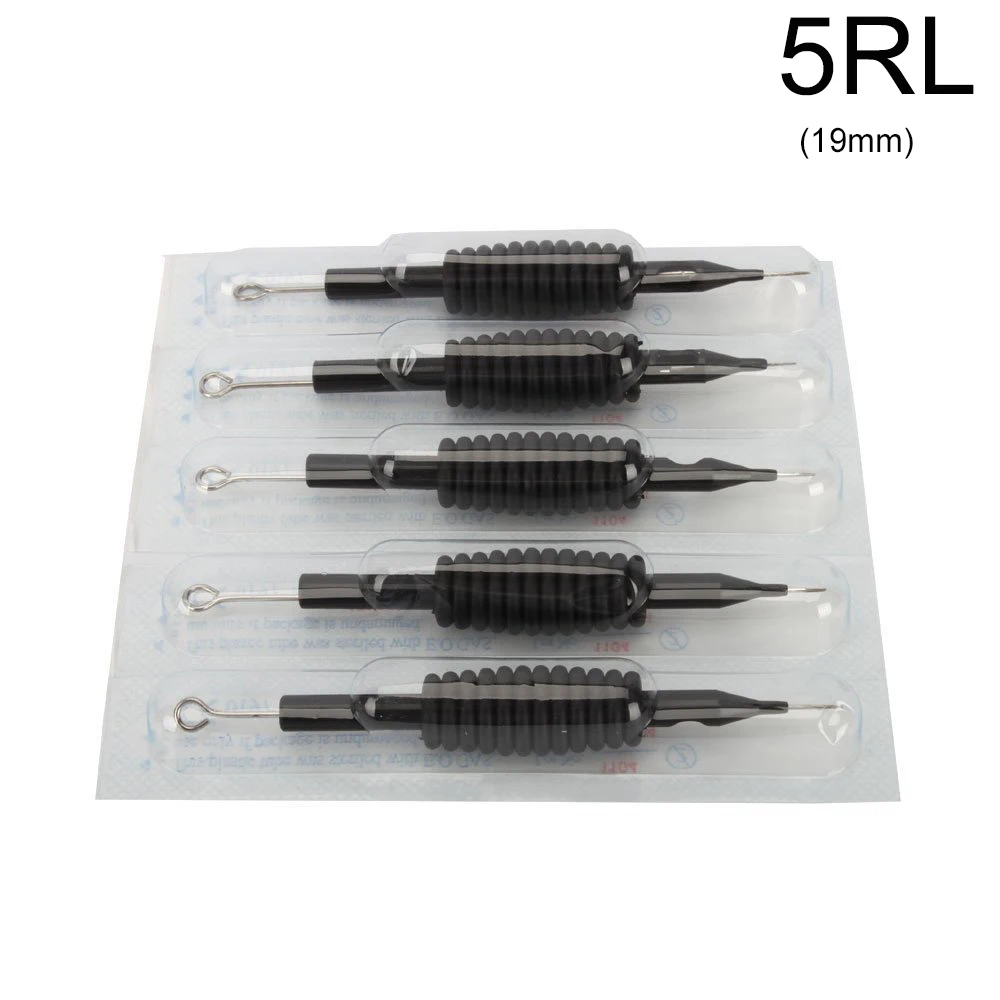 10Pcs Black Disposable Tattoo Needle and Tube 3/4 Grip (19mm) 5RL for Professional Tattoo Supplies Gun Needles Ink Cups Kits
10Pcs Black Disposable Tattoo Needle and Tube 3/4 Grip (19mm) 5RL for Professional Tattoo Supplies Gun Needles Ink Cups Kits