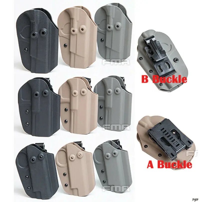 FMA Hunting Tactical Belt Buckle / Belt Clip KYDEX Holster Pouch for 1911/G17/92
FMA Hunting Tactical Belt Buckle / Belt Clip KYDEX Holster Pouch for 1911/G17/92
