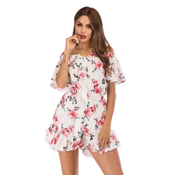 2019 Summer Women Short Jumpsuit Lace Up Tassel Ruffled Jumpsuit Loose Boho Print Off Shoulder Romper
2019 Summer Women Short Jumpsuit Lace Up Tassel Ruffled Jumpsuit Loose Boho Print Off Shoulder Romper