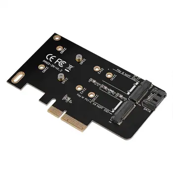2 Ports NGFF M.2 B + M Key To PCI-E 4X 3.0 Adapter Card SSD To PCI Express Card
2 Ports NGFF M.2 B + M Key To PCI-E 4X 3.0 Adapter Card SSD To PCI Express Card