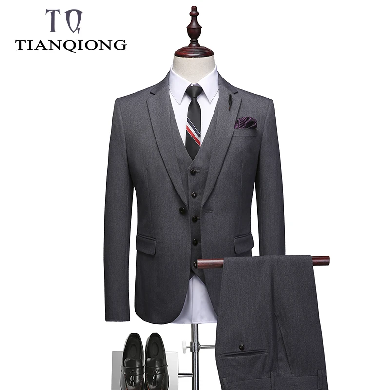 2019 Men's Suits Elegant Blazer Vest and Pants 3 Pieces Suits Male Slim Fit Single Breasted One Button Wedding Suits Coat Men
2019 Men's Suits Elegant Blazer Vest and Pants 3 Pieces Suits Male Slim Fit Single Breasted One Button Wedding Suits Coat Men