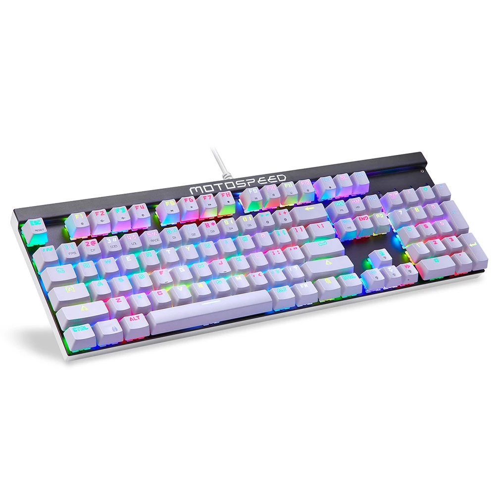 Motospeed CK103 Gaming Mechanical Keyboard 14 Modes RGB Backlight USB2.0 104 Anti-ghosting Keys Clearance
Motospeed CK103 Gaming Mechanical Keyboard 14 Modes RGB Backlight USB2.0 104 Anti-ghosting Keys Clearance
