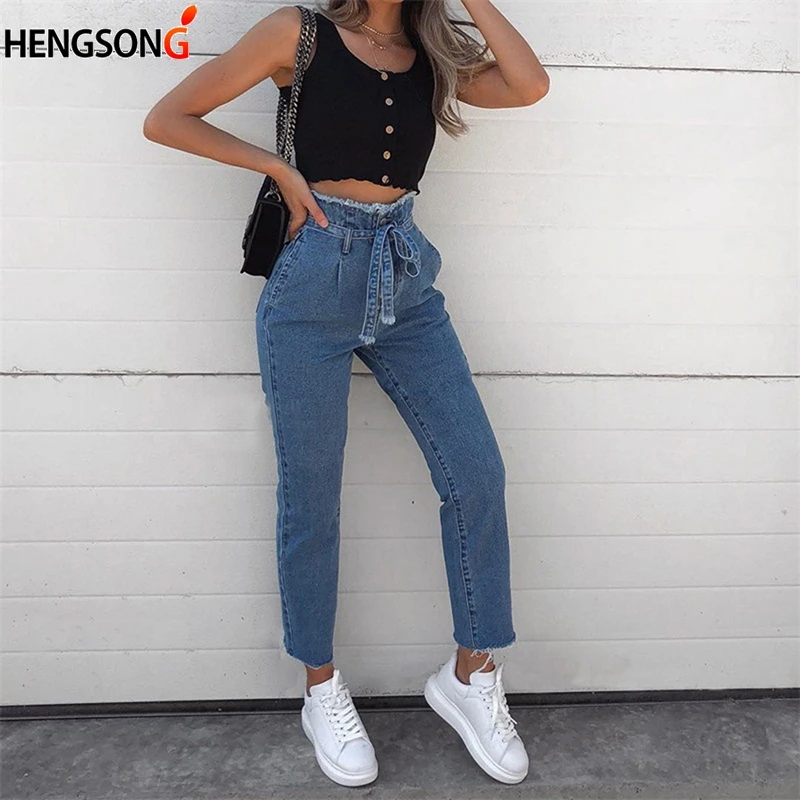 Vintage Tassel High Waist Women Jeans With Belt Women Autumn Ankle-Length Slim Pencil Women Denim Pants
Vintage Tassel High Waist Women Jeans With Belt Women Autumn Ankle-Length Slim Pencil Women Denim Pants