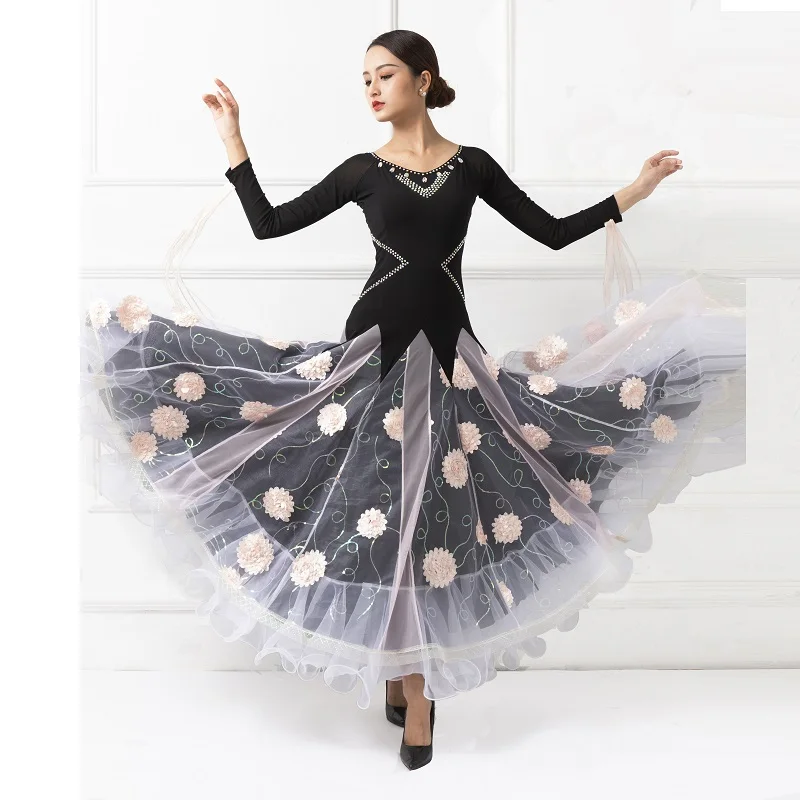 2019 New Ballroom Dance Competition Dress Women Waltz Dress Standard Modern Dance Performance Costumes
2019 New Ballroom Dance Competition Dress Women Waltz Dress Standard Modern Dance Performance Costumes