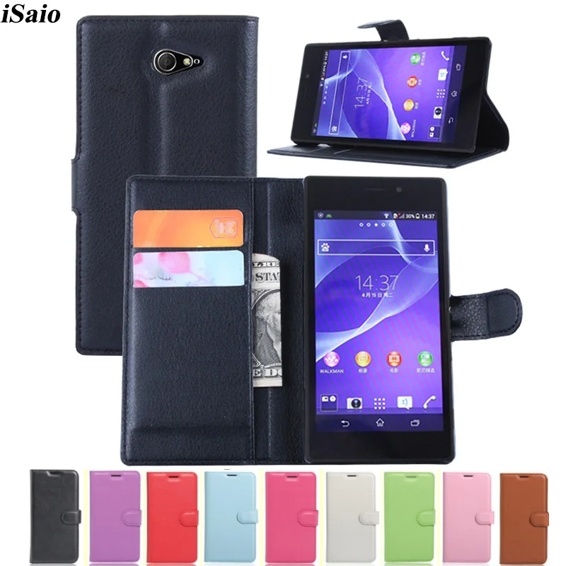 Чехол книжка с бумажником для Sony Xperia M2 Aqua M 2 S50h D2302 D2303 D2305 D2306 D2403 D2406 кожаные чехлы
