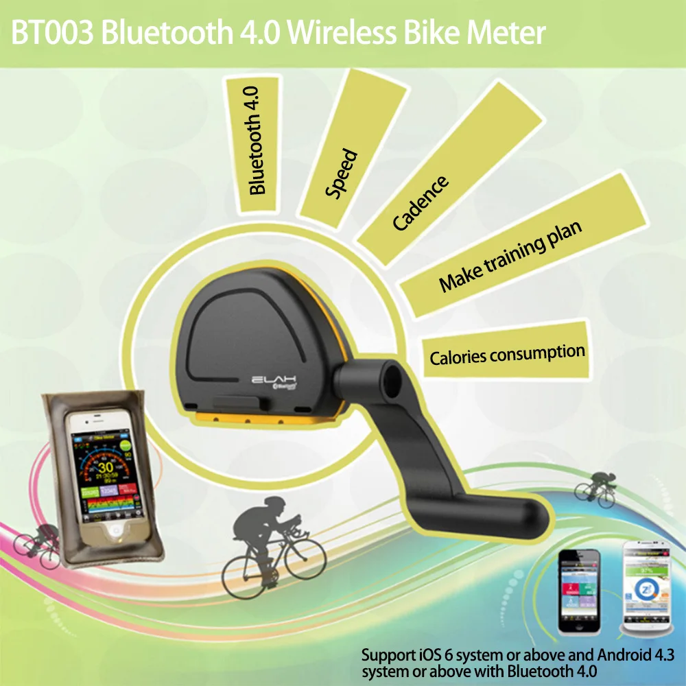 Free Shipping ELAH Bluetooth 4.0 Wireless GPS Bicycle Computer Sensor Cadence Speedometer to Smartphone APP Fitness Accurate
Free Shipping ELAH Bluetooth 4.0 Wireless GPS Bicycle Computer Sensor Cadence Speedometer to Smartphone APP Fitness Accurate