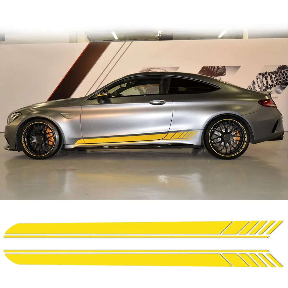 1Pair Car Racing Door Side Stripes Skirt Body Decal Stickers Car Styling Accessories for Mercedes Benz C63 Coupe
1Pair Car Racing Door Side Stripes Skirt Body Decal Stickers Car Styling Accessories for Mercedes Benz C63 Coupe