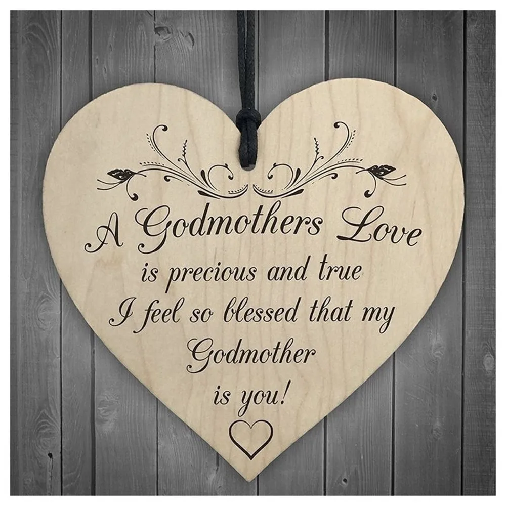 Wooden Heart-shaped Wood Crafts Novelty Special Christmas Costume DIY Tree Decorations Wine Label A Godmother Love Small Pendan
Wooden Heart-shaped Wood Crafts Novelty Special Christmas Costume DIY Tree Decorations Wine Label A Godmother Love Small Pendan