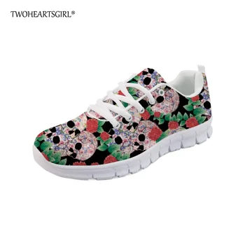 Twoheartsgirl Novelty Floral Skull Print Vulcanize Shoes Casual Lace Up Mesh Sneakers for Women Personalize Female Mesh Flats
Twoheartsgirl Novelty Floral Skull Print Vulcanize Shoes Casual Lace Up Mesh Sneakers for Women Personalize Female Mesh Flats