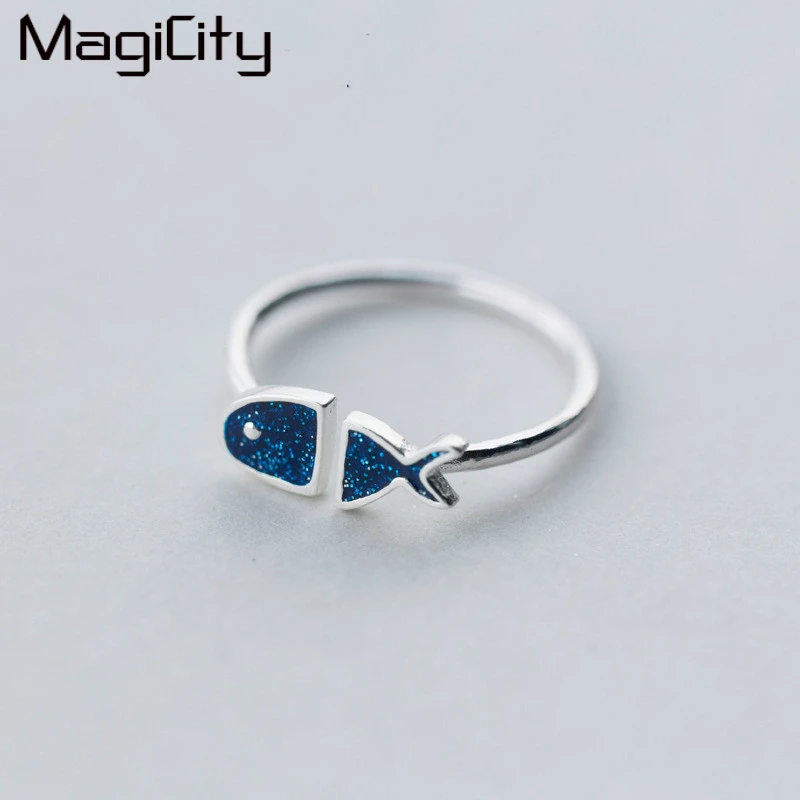 Adjustable 925 Sterling Silver Animal Cute Blue Enamle Fish Opening Ring Jewelry For Women Lover Party Gifts
Adjustable 925 Sterling Silver Animal Cute Blue Enamle Fish Opening Ring Jewelry For Women Lover Party Gifts