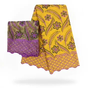 African Swiss Voile Lace with Stone Emboridery cotton Nigerian Lace Fabric with french lace For Wedding dress 5yards per piece
African Swiss Voile Lace with Stone Emboridery cotton Nigerian Lace Fabric with french lace For Wedding dress 5yards per piece