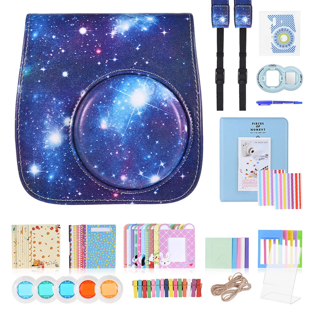 13 in 1 Accessories Kit for Fujifilm Instax Mini 8/8+/8s/9 w/Camera Case/Strap/Sticker/Selfie Lens/Colored Filter/Album etc
13 in 1 Accessories Kit for Fujifilm Instax Mini 8/8+/8s/9 w/Camera Case/Strap/Sticker/Selfie Lens/Colored Filter/Album etc