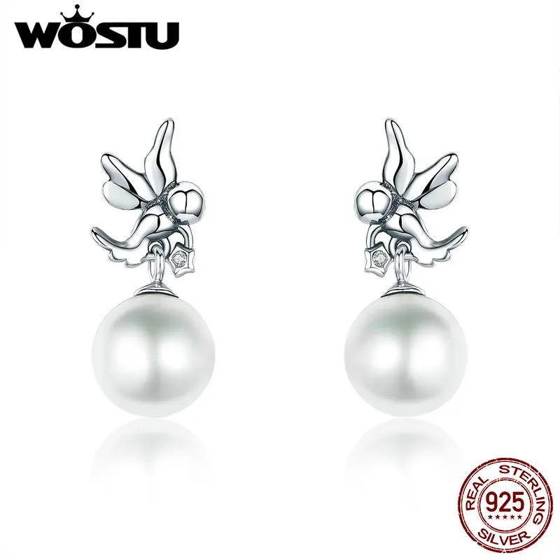 WOSTU 100% Authentic 925 Sterling Silver Angle Drop Earrings With Pearl For Women Luxury European Jewelry Gift CSE021
WOSTU 100% Authentic 925 Sterling Silver Angle Drop Earrings With Pearl For Women Luxury European Jewelry Gift CSE021