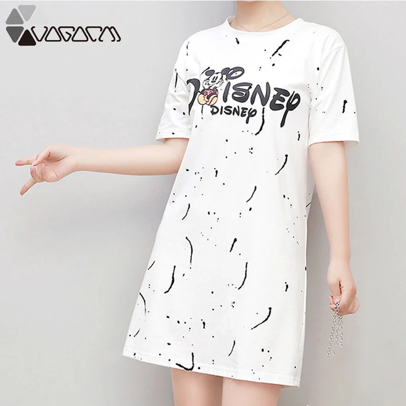2019 Summer Mickey Dress Women Plus Size M-4XL Short Sleeve Cute Cartoon Casual Dress Mickey Mouse Streetwear Loose Girl Dresses
2019 Summer Mickey Dress Women Plus Size M-4XL Short Sleeve Cute Cartoon Casual Dress Mickey Mouse Streetwear Loose Girl Dresses
