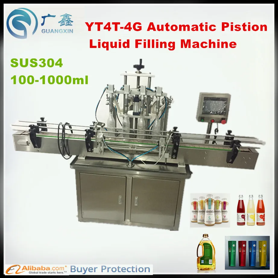 Airtac Pneumatic YT4T-4G Automatic Liquid filling machine cosmetic machine(100-1000ml automatic piston filler | Бытовая техника