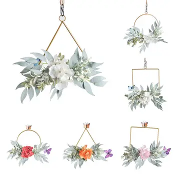 Wall Hanging Garland Decoration For Home Wedding Wrought Iron Geometric Wreaths Party Artificial Silk Flower Decoration
Wall Hanging Garland Decoration For Home Wedding Wrought Iron Geometric Wreaths Party Artificial Silk Flower Decoration