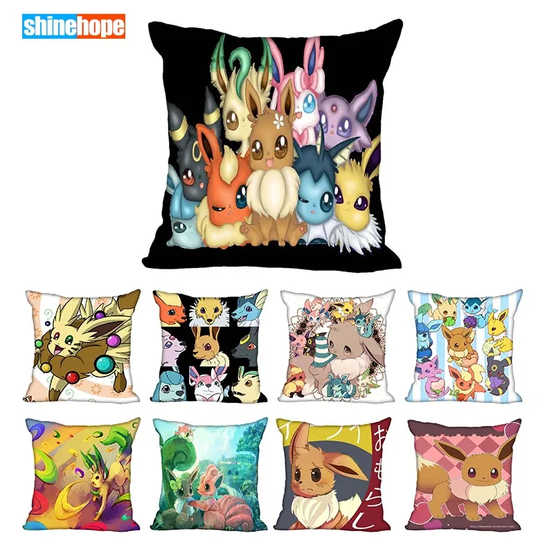 45X45cm,40X40cm(one sides) Pillow Case Modern Home Decorative Pokemon Eevee Pillowcase For Living Room Pillow Cover
45X45cm,40X40cm(one sides) Pillow Case Modern Home Decorative Pokemon Eevee Pillowcase For Living Room Pillow Cover