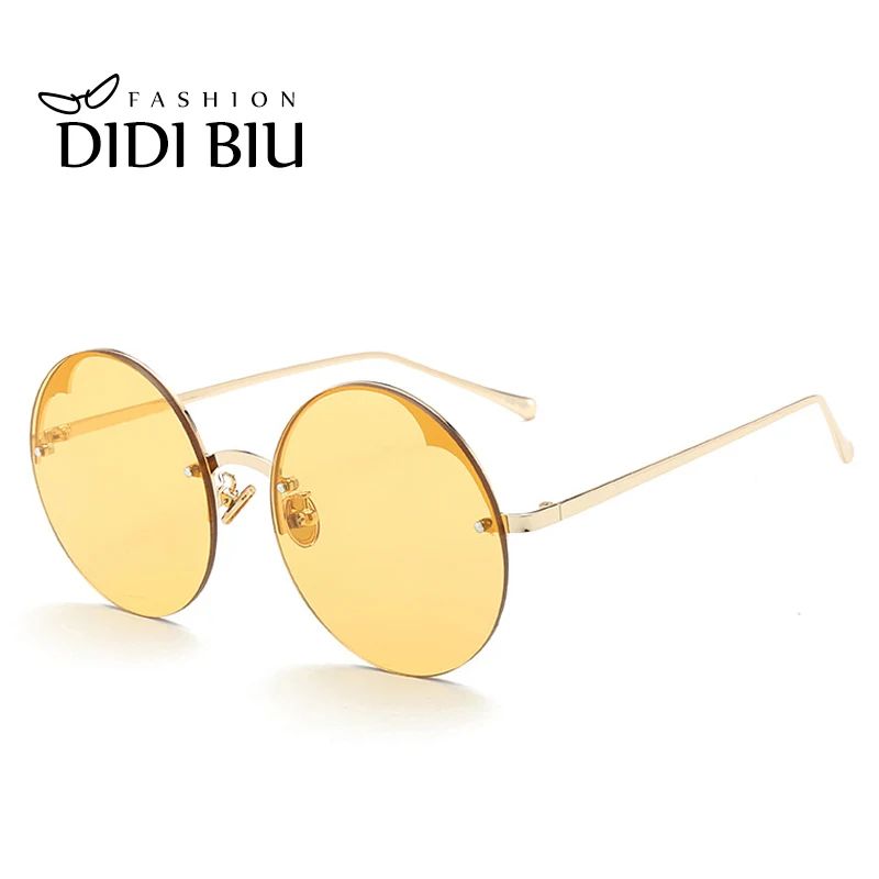 DIDI Yellow Rimless Round Sunglasses Women Brand Designer Hipster Hippie Marine Lens Glasses Thin Metal Frame Punk Eyewear H769
DIDI Yellow Rimless Round Sunglasses Women Brand Designer Hipster Hippie Marine Lens Glasses Thin Metal Frame Punk Eyewear H769