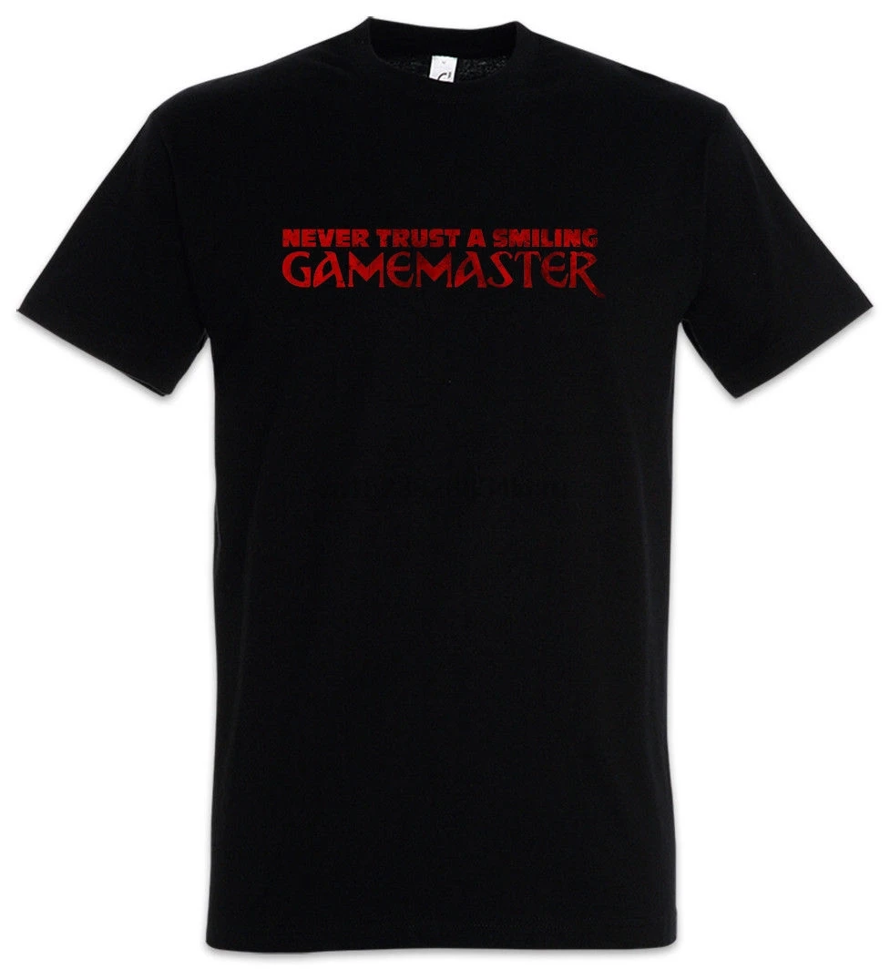 Never Trust A Smiling Gamemaster T-Shirt Pen & Paper Fun Geek Nerd RPG LARP Free shipping Tops t shirt Fashion Classic
Never Trust A Smiling Gamemaster T-Shirt Pen & Paper Fun Geek Nerd RPG LARP Free shipping Tops t shirt Fashion Classic