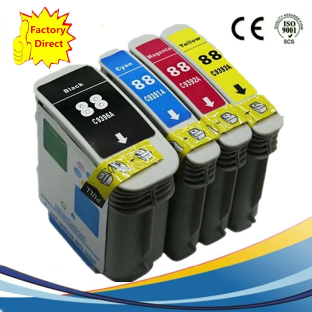 4 Compatible HP 88 Ink Cartridges for Officejet Pro L7555, L7580, L7590 Printer
4 Compatible HP 88 Ink Cartridges for Officejet Pro L7555, L7580, L7590 Printer