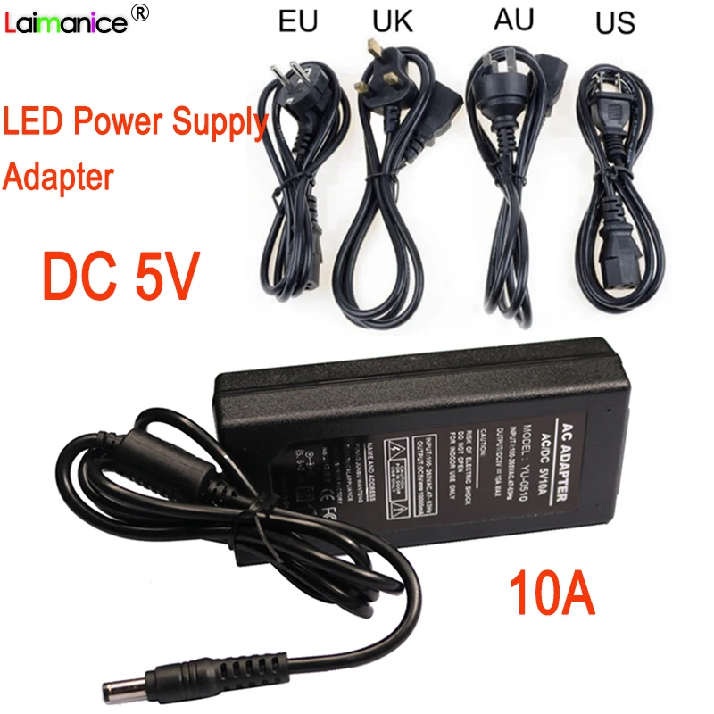 LED Power Supply Adapter EU US Plug Driver Transformer AC110V 220V To DC 5V 1A 2A 3A 6A 8A 10A 5.5*2.1mm Converter for LED Strip
LED Power Supply Adapter EU US Plug Driver Transformer AC110V 220V To DC 5V 1A 2A 3A 6A 8A 10A 5.5*2.1mm Converter for LED Strip