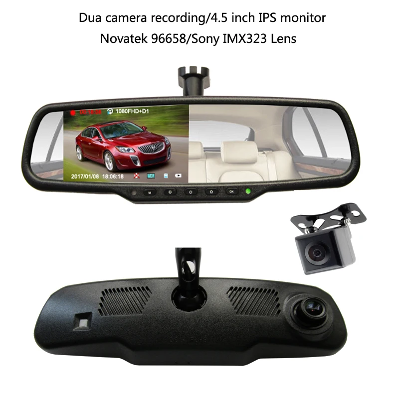 KOENBANG 4.5 Inch TFT LCD Screen IPS Screen Car DVR Video Recorder Parking Rear View Rearview Mirror Monitor Dash Cam
KOENBANG 4.5 Inch TFT LCD Screen IPS Screen Car DVR Video Recorder Parking Rear View Rearview Mirror Monitor Dash Cam