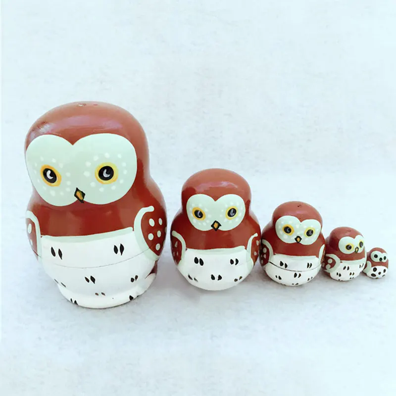 5pcs/ Set Russian Matryoshka Dolls Lovely Owl Nesting Wooden Hand Printed Crafts Doll Home Decor Gifts S7JN
5pcs/ Set Russian Matryoshka Dolls Lovely Owl Nesting Wooden Hand Printed Crafts Doll Home Decor Gifts S7JN