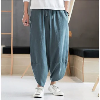 2019 New Hip Hop punk style Baggy Cotton Linen Harem Pants Men Wide Leg Trousers Boho Casual And ankle Pants Cross-pants 4XL 5XL
2019 New Hip Hop punk style Baggy Cotton Linen Harem Pants Men Wide Leg Trousers Boho Casual And ankle Pants Cross-pants 4XL 5XL