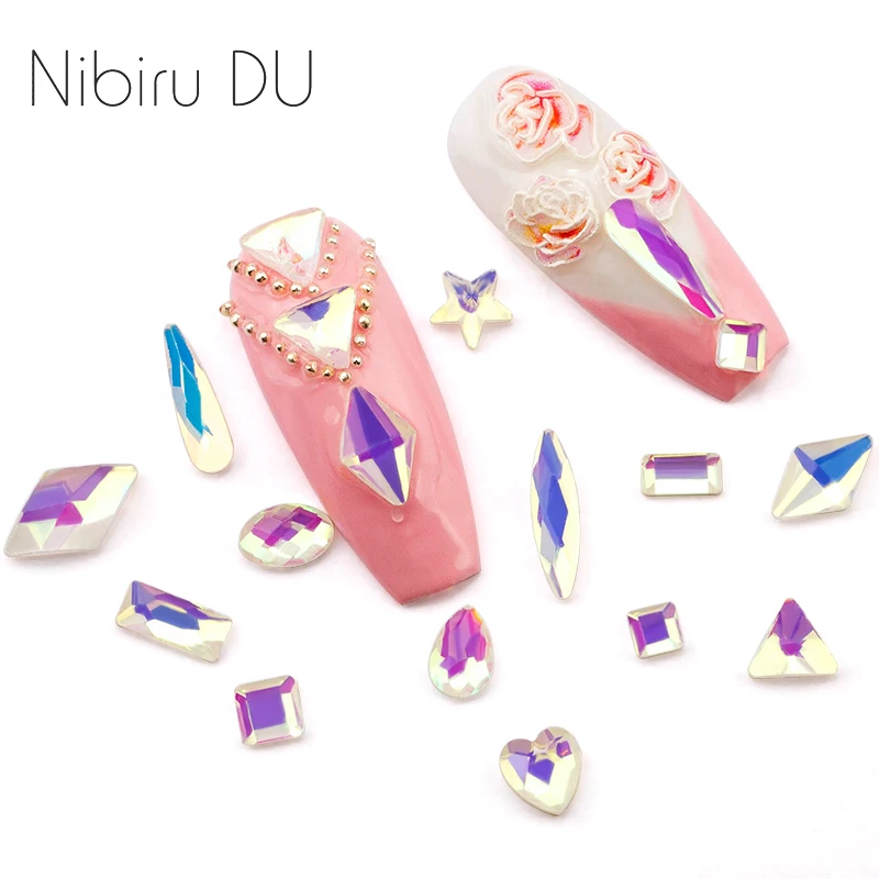 New 20pcs Nail Art Rhinestone Decoration Transparent AB White bottom Crystals Gems Stones For 3D Nails Art Decorations
New 20pcs Nail Art Rhinestone Decoration Transparent AB White bottom Crystals Gems Stones For 3D Nails Art Decorations