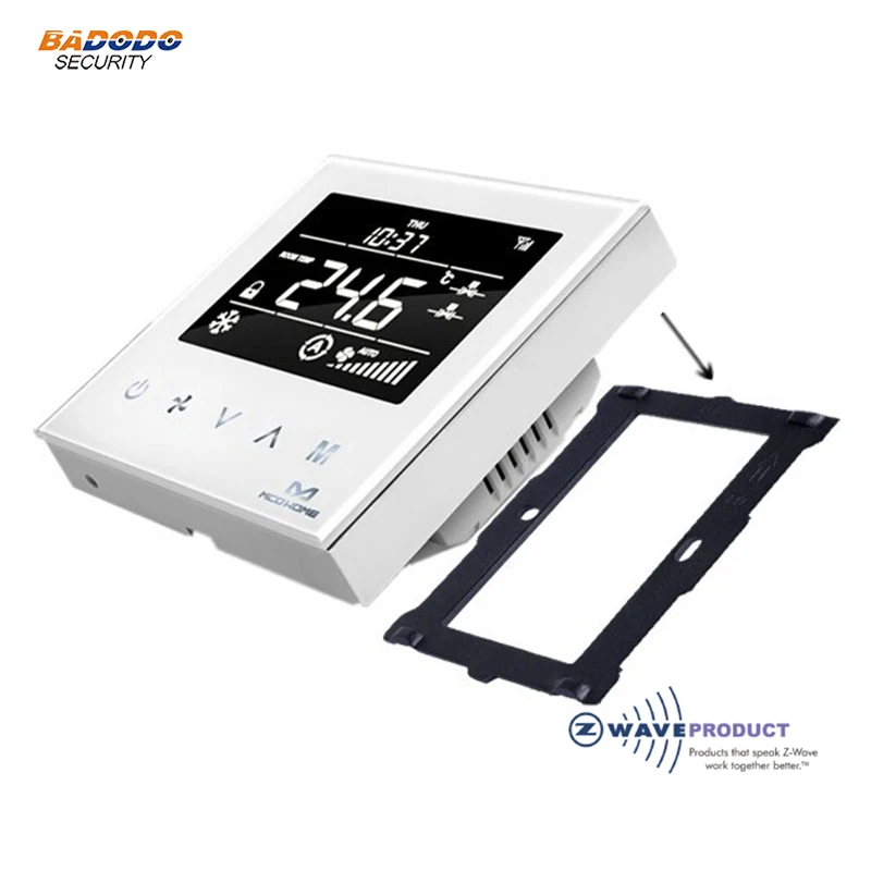 Z-Wave MCO HOME enabled thermostat Fan Coil Thermostat MH8-FC-EU 868.42MHz home temperature control fan coil system
Z-Wave MCO HOME enabled thermostat Fan Coil Thermostat MH8-FC-EU 868.42MHz home temperature control fan coil system
