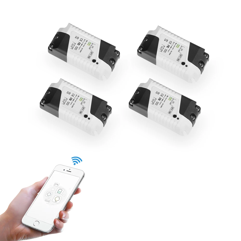 eMylo Mini WIFI Light Switch Smart Switch 220V 1ch Wireless Remote Control Switch Voice Control For Google Home, Smart Life 4pcs
eMylo Mini WIFI Light Switch Smart Switch 220V 1ch Wireless Remote Control Switch Voice Control For Google Home, Smart Life 4pcs