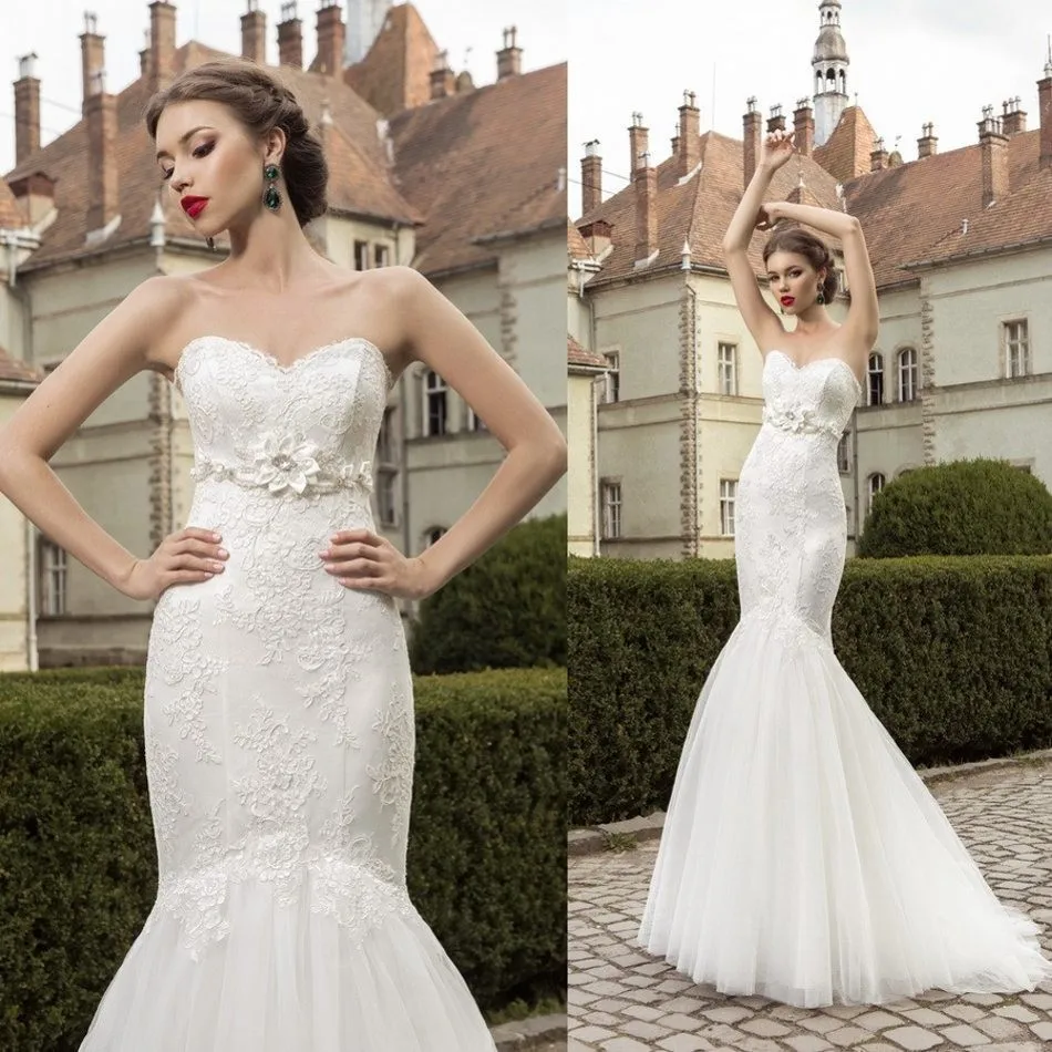 Handmade Flower lace Mermaid wedding Dress 2015 hot sexy sweetheart crystal Long bride Gowns Bridal Dresses vestido de noiva 
Handmade Flower lace Mermaid wedding Dress 2015 hot sexy sweetheart crystal Long bride Gowns Bridal Dresses vestido de noiva