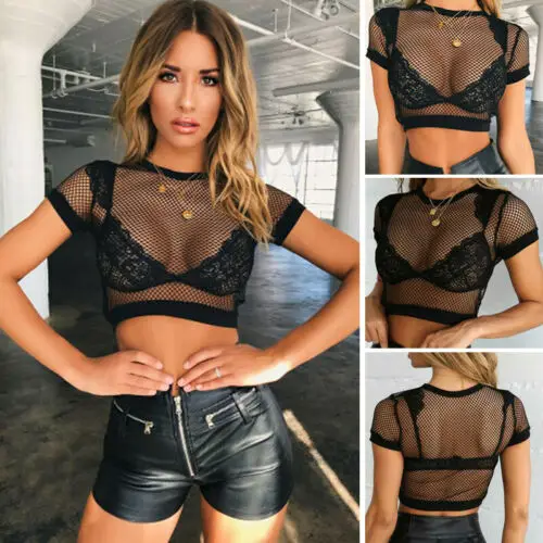 2019 Women Fish Net Gothic Retro Short Sleeve Ladies See Through Tee Shirt Summer
2019 Women Fish Net Gothic Retro Short Sleeve Ladies See Through Tee Shirt Summer