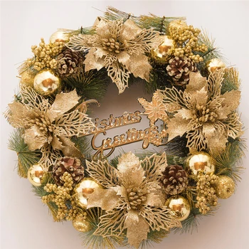 Simulated Handmade Christmas Wreath Spruce Wreath Circle Silk Artificial Garland Hanging Decoration For Home Celebration Party
Simulated Handmade Christmas Wreath Spruce Wreath Circle Silk Artificial Garland Hanging Decoration For Home Celebration Party