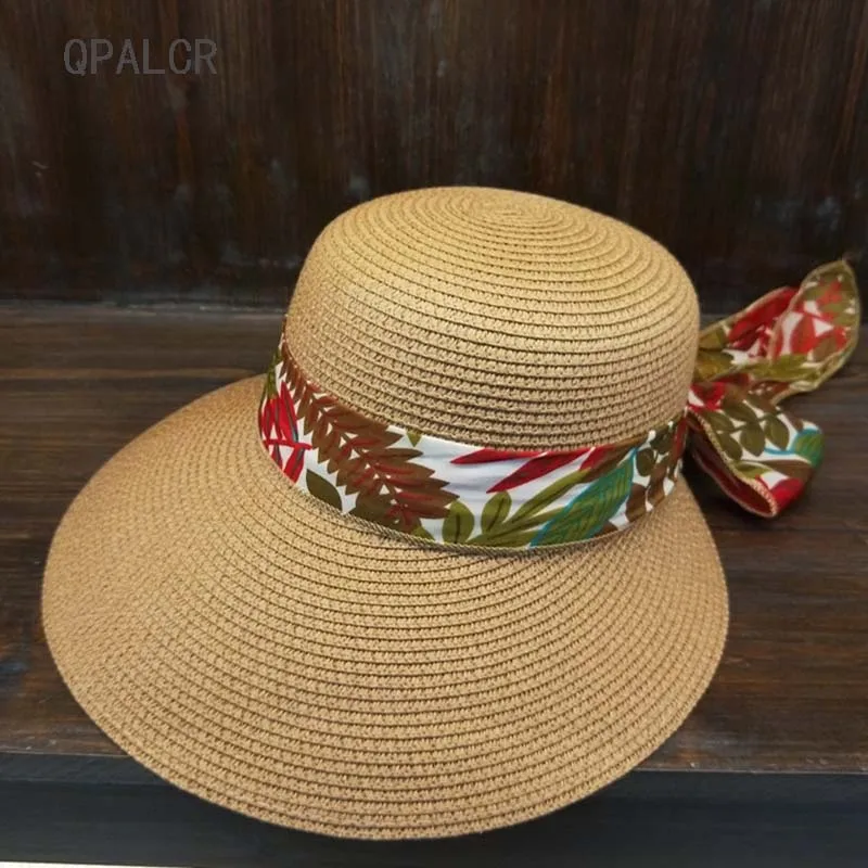QPALCR Summer Straw Hats Wide Brim Floppy Summer Beach Sun Hat For Charming Female Ribbon Bow Anti-uv Visor Cap
QPALCR Summer Straw Hats Wide Brim Floppy Summer Beach Sun Hat For Charming Female Ribbon Bow Anti-uv Visor Cap