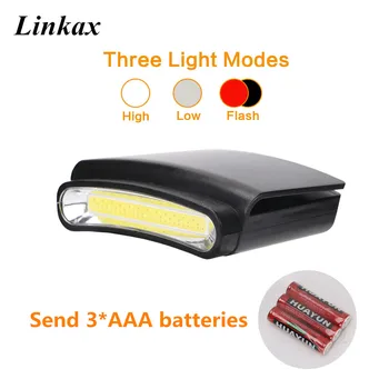 COB LED Flashlight Camping Clip-On Cap/Hat Light Headlight Headlamp White/Red Outdoor Safety Camping Lantern With 3xAAA Battery
COB LED Flashlight Camping Clip-On Cap/Hat Light Headlight Headlamp White/Red Outdoor Safety Camping Lantern With 3xAAA Battery