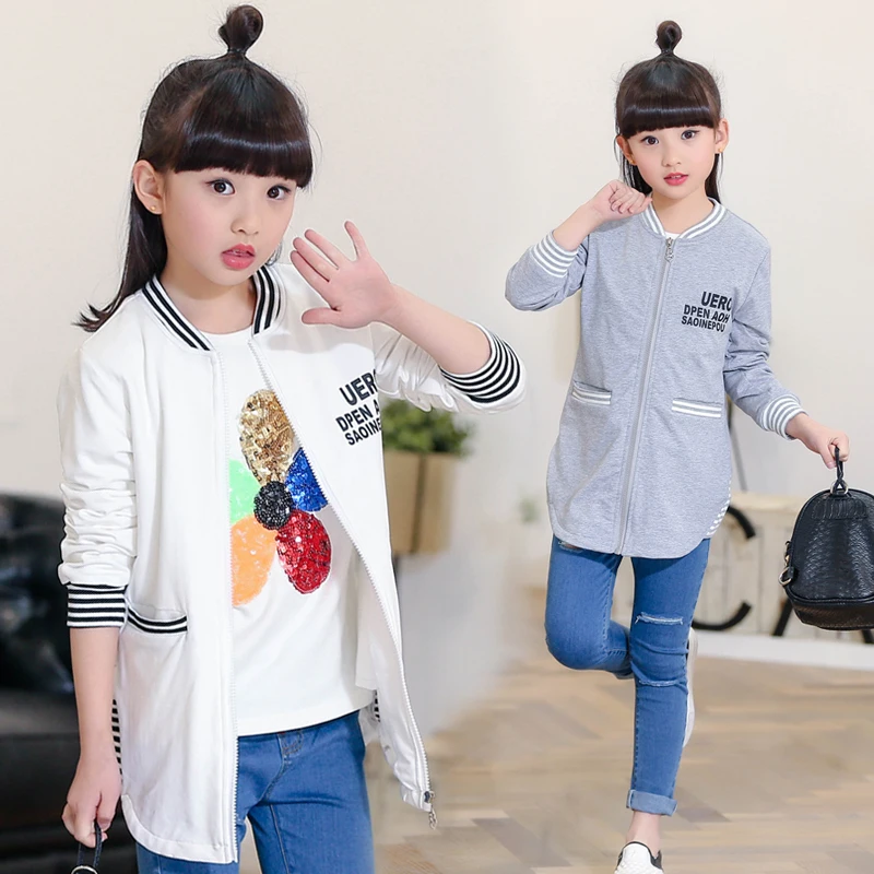 2017 New Fashion Girls Sports Baseball Jackets Coats Children Spring Baby Girls Coats Kids Outwear 5 6 7 8 9 10 11 12 13 14 Year
2017 New Fashion Girls Sports Baseball Jackets Coats Children Spring Baby Girls Coats Kids Outwear 5 6 7 8 9 10 11 12 13 14 Year