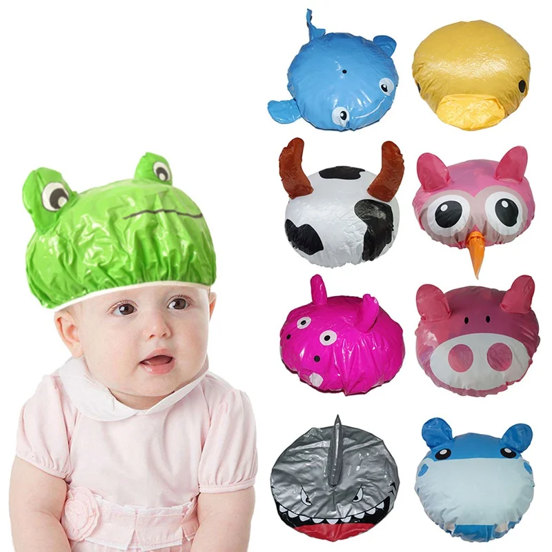 Children Cute Cartoon Animal Design Waterproof PVC Elastic Baby Shower Cap Hat Bath Hair Cover Protector Hats Bathroom Product
Children Cute Cartoon Animal Design Waterproof PVC Elastic Baby Shower Cap Hat Bath Hair Cover Protector Hats Bathroom Product