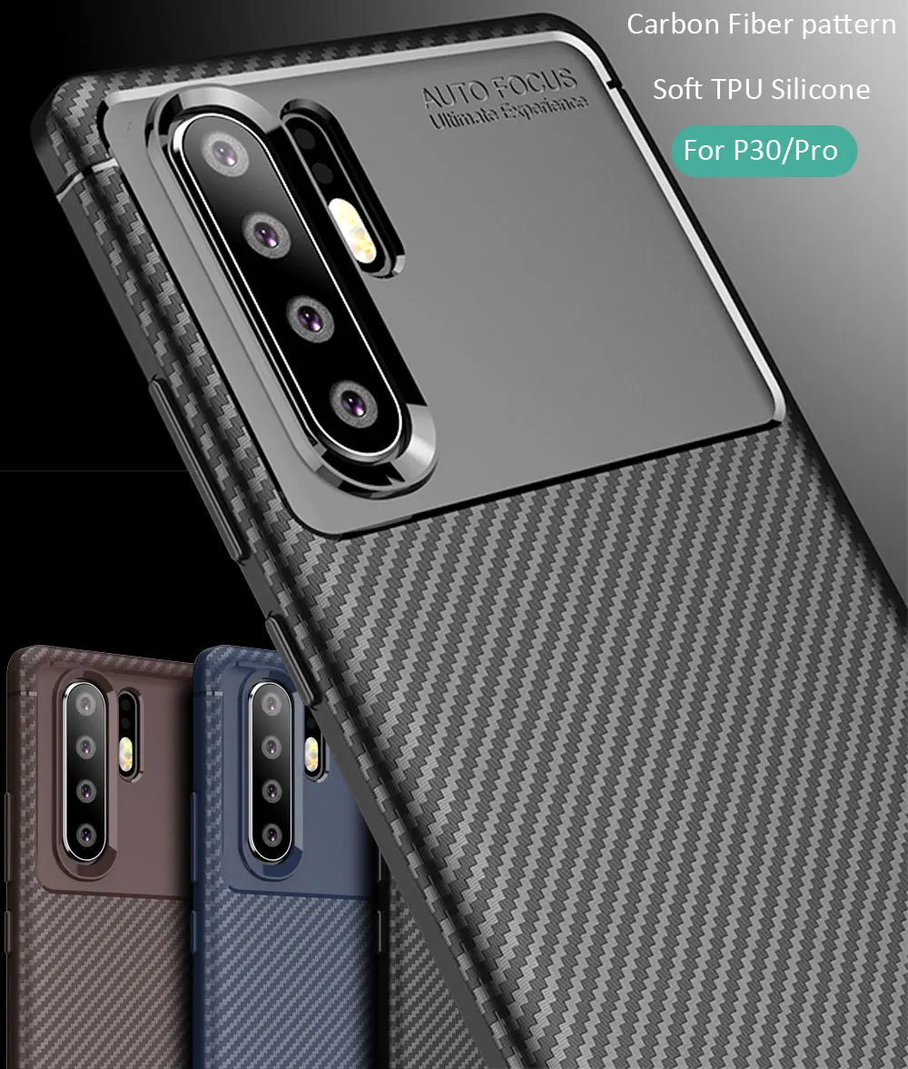 Carbon Fiber Case For Huawei P30 Pro Lite TPU Silicone Matte Frosted Protector Cover 
Carbon Fiber Case For Huawei P30 Pro Lite TPU Silicone Matte Frosted Protector Cover