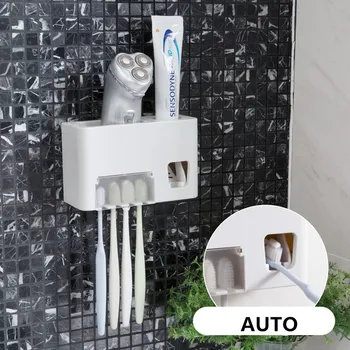 LIYIMENG Creative Automatic Plastic Lazy Toothpaste Dispenser 4 Toothbrush Holder Squeezer Bathroom Shelves Bathroom Accessories
LIYIMENG Creative Automatic Plastic Lazy Toothpaste Dispenser 4 Toothbrush Holder Squeezer Bathroom Shelves Bathroom Accessories