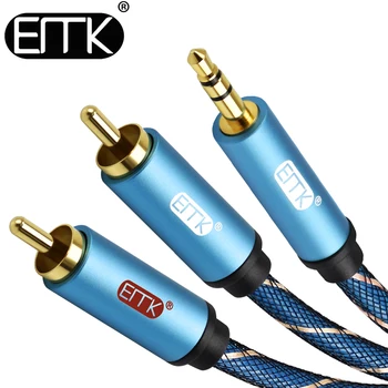 EMK 2 RCA to 3.5mm AUX Splitter Cable 2 RCA to 3.5 jack RCA audio plug cable 1.5m 2m 3m 5m for Theater phone Headphone amplifier
EMK 2 RCA to 3.5mm AUX Splitter Cable 2 RCA to 3.5 jack RCA audio plug cable 1.5m 2m 3m 5m for Theater phone Headphone amplifier