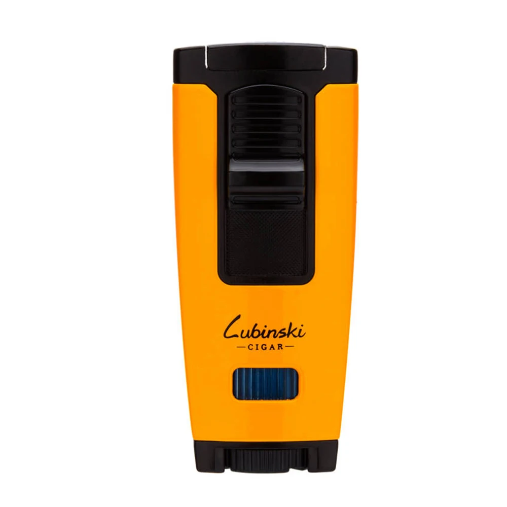 LUBINSKI Cigar Lighter + Leather Case Windproof Butane Big Single Torch Jet Blue Flame Cigarette Lighter
LUBINSKI Cigar Lighter + Leather Case Windproof Butane Big Single Torch Jet Blue Flame Cigarette Lighter