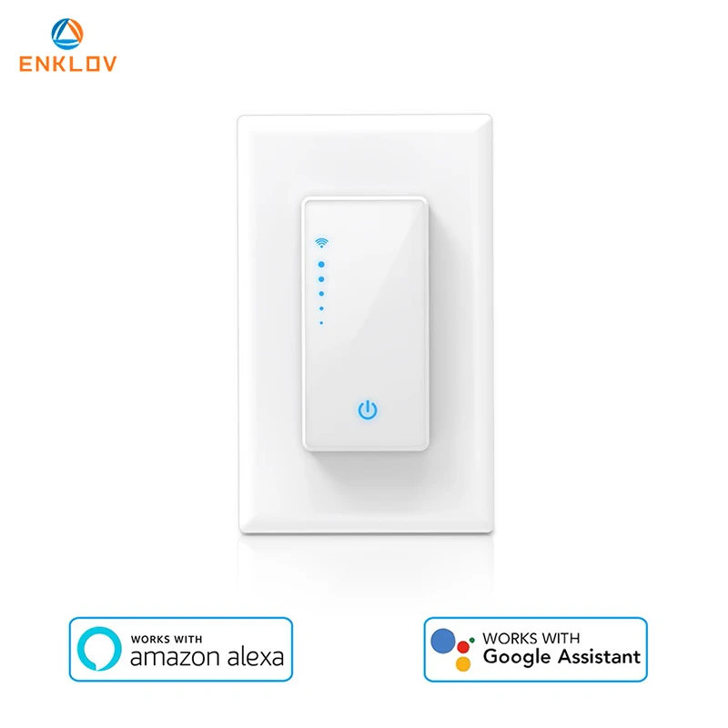 ENKLOV Waterproof Smart Light Stepless Dimmer 2.4gHz Wifi Switch Touch Control Work with Amazon Alexa Google Assistant Ewelink
ENKLOV Waterproof Smart Light Stepless Dimmer 2.4gHz Wifi Switch Touch Control Work with Amazon Alexa Google Assistant Ewelink