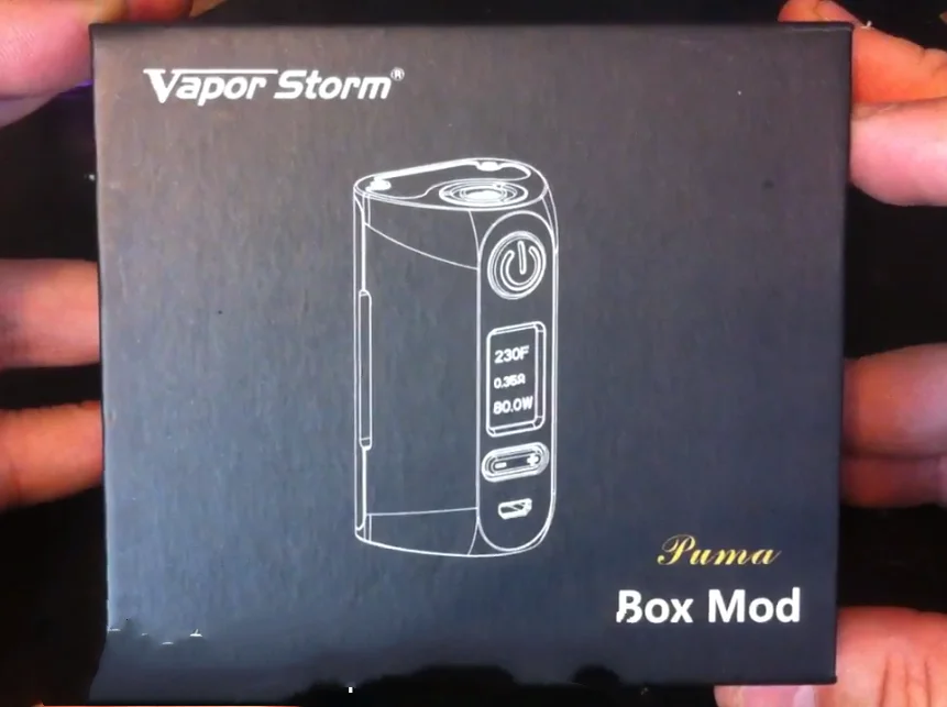 Original 90W Vapor Storm ECO Kit with 2ml Vapor Storm Tank Powered By 18650 Battery Max 90W Output Vape Box Mod VS WYE Mod Vape