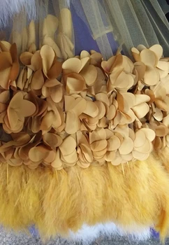 9 yards yellow royal blue black 3D fabric with 3D flowers and 3D feather trim, bridal wedding decoration costumes accessories
9 yards yellow royal blue black 3D fabric with 3D flowers and 3D feather trim, bridal wedding decoration costumes accessories